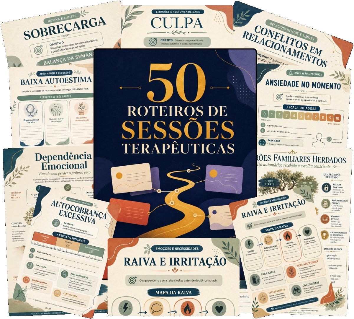 50 Roteiros de Sessões Terapêuticas e páginas internas